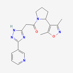 3-(5-{2-[2-(3,5-dimethylisoxazol-4-yl)pyrrolidin-1-yl]-2-oxoethyl}-1H-1,2,4-triazol-3-yl)pyridine