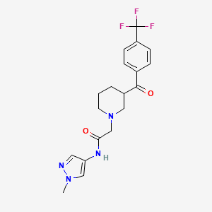 N-(1-methyl-1H-pyrazol-4-yl)-2-{3-[4-(trifluoromethyl)benzoyl]piperidin-1-yl}acetamide