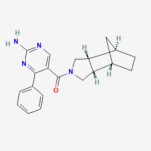 5-[(1R*,2R*,6S*,7S*)-4-azatricyclo[5.2.1.0~2,6~]dec-4-ylcarbonyl]-4-phenyl-2-pyrimidinamine