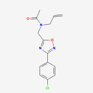 molecular formula C14H14ClN3O2 B5432090 N-allyl-N-{[3-(4-chlorophenyl)-1,2,4-oxadiazol-5-yl]methyl}acetamide 