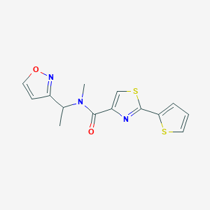 N-[1-(3-isoxazolyl)ethyl]-N-methyl-2-(2-thienyl)-1,3-thiazole-4-carboxamide