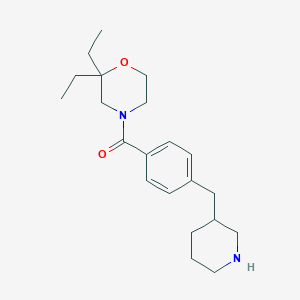 molecular formula C21H32N2O2 B5432141 2,2-diethyl-4-[4-(3-piperidinylmethyl)benzoyl]morpholine 