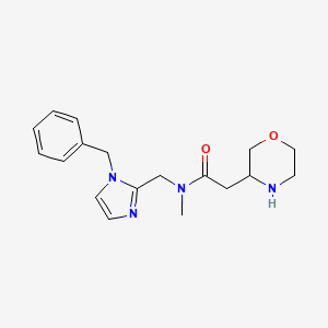 molecular formula C18H24N4O2 B5432146 N-[(1-benzyl-1H-imidazol-2-yl)methyl]-N-methyl-2-(3-morpholinyl)acetamide dihydrochloride 