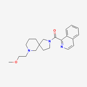 molecular formula C21H27N3O2 B5432153 1-{[7-(2-methoxyethyl)-2,7-diazaspiro[4.5]dec-2-yl]carbonyl}isoquinoline 