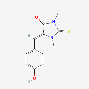 molecular formula C12H12N2O2S B5432158 5-(4-hydroxybenzylidene)-1,3-dimethyl-2-thioxo-4-imidazolidinone 