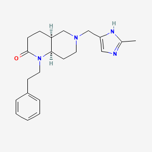 (4aS*,8aR*)-6-[(2-methyl-1H-imidazol-4-yl)methyl]-1-(2-phenylethyl)octahydro-1,6-naphthyridin-2(1H)-one