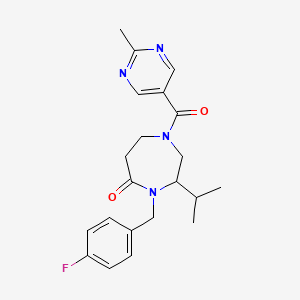 4-(4-fluorobenzyl)-3-isopropyl-1-[(2-methylpyrimidin-5-yl)carbonyl]-1,4-diazepan-5-one