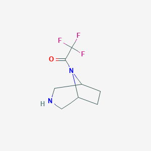 molecular formula C8H11F3N2O B054322 8-Trifluoroacetyl-3,8-diazabicyclo(3.2.1)octane CAS No. 116143-28-3