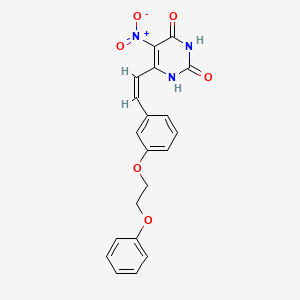 molecular formula C20H17N3O6 B5432204 5-nitro-6-{(Z)-2-[3-(2-phenoxyethoxy)phenyl]ethenyl}pyrimidine-2,4(1H,3H)-dione 