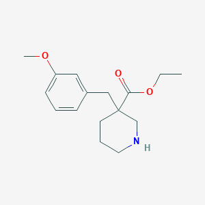 molecular formula C16H23NO3 B5432207 Ethyl 3-(3-methoxybenzyl)piperidine-3-carboxylate 