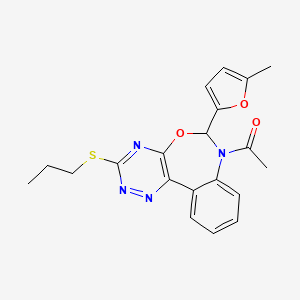 7-acetyl-6-(5-methyl-2-furyl)-3-(propylthio)-6,7-dihydro[1,2,4]triazino[5,6-d][3,1]benzoxazepine