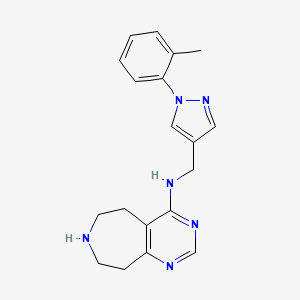 N-{[1-(2-methylphenyl)-1H-pyrazol-4-yl]methyl}-6,7,8,9-tetrahydro-5H-pyrimido[4,5-d]azepin-4-amine