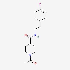 molecular formula C16H21FN2O2 B5432237 1-acetyl-N-[2-(4-fluorophenyl)ethyl]piperidine-4-carboxamide 