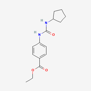 molecular formula C15H20N2O3 B5432238 ethyl 4-{[(cyclopentylamino)carbonyl]amino}benzoate 