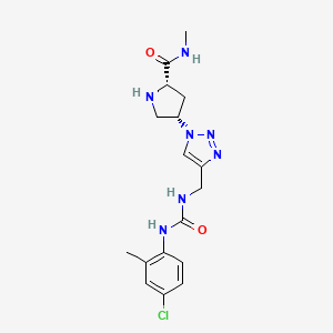 (4S)-4-{4-[({[(4-chloro-2-methylphenyl)amino]carbonyl}amino)methyl]-1H-1,2,3-triazol-1-yl}-N-methyl-L-prolinamide hydrochloride