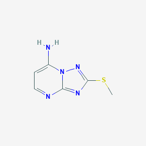 molecular formula C6H7N5S B054323 2-(甲硫基)[1,2,4]三唑并[1,5-a]嘧啶-7-胺 CAS No. 113967-74-1