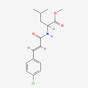 molecular formula C16H20ClNO3 B5432315 methyl N-[3-(4-chlorophenyl)acryloyl]leucinate 