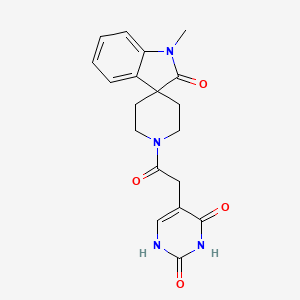 molecular formula C19H20N4O4 B5432333 5-[2-(1-methyl-2-oxo-1,2-dihydro-1'H-spiro[indole-3,4'-piperidin]-1'-yl)-2-oxoethyl]pyrimidine-2,4(1H,3H)-dione 