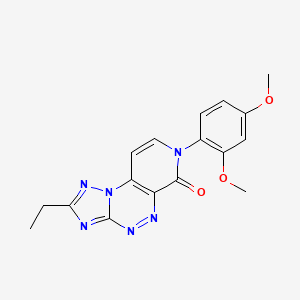 molecular formula C17H16N6O3 B5432345 7-(2,4-dimethoxyphenyl)-2-ethylpyrido[4,3-e][1,2,4]triazolo[5,1-c][1,2,4]triazin-6(7H)-one 