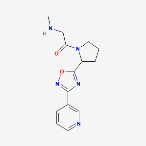 molecular formula C14H17N5O2 B5432356 N-methyl-2-oxo-2-[2-(3-pyridin-3-yl-1,2,4-oxadiazol-5-yl)pyrrolidin-1-yl]ethanamine 