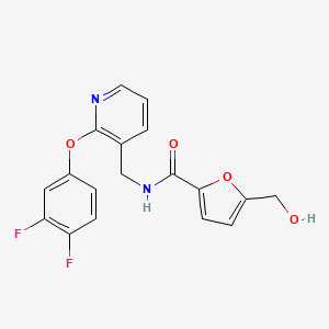 molecular formula C18H14F2N2O4 B5432377 N-{[2-(3,4-difluorophenoxy)pyridin-3-yl]methyl}-5-(hydroxymethyl)-2-furamide 