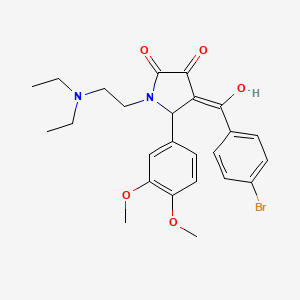 molecular formula C25H29BrN2O5 B5432417 4-(4-bromobenzoyl)-1-[2-(diethylamino)ethyl]-5-(3,4-dimethoxyphenyl)-3-hydroxy-1,5-dihydro-2H-pyrrol-2-one 