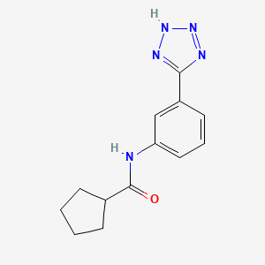 molecular formula C13H15N5O B5432425 N-[3-(1H-tetrazol-5-yl)phenyl]cyclopentanecarboxamide 