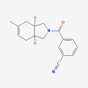 molecular formula C17H18N2O B5432432 3-[(3aR,7aS)-5-methyl-1,3,3a,4,7,7a-hexahydroisoindole-2-carbonyl]benzonitrile 