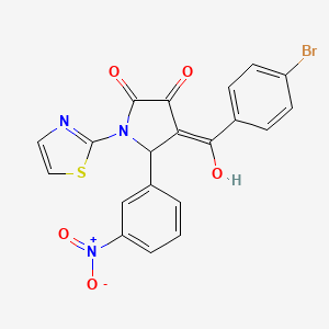 4-(4-bromobenzoyl)-3-hydroxy-5-(3-nitrophenyl)-1-(1,3-thiazol-2-yl)-2,5-dihydro-1H-pyrrol-2-one