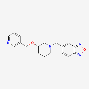 molecular formula C18H20N4O2 B5432441 5-{[3-(3-pyridinylmethoxy)-1-piperidinyl]methyl}-2,1,3-benzoxadiazole 