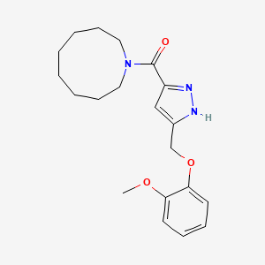 1-({5-[(2-methoxyphenoxy)methyl]-1H-pyrazol-3-yl}carbonyl)azonane