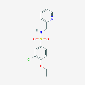 molecular formula C14H15ClN2O3S B5432482 3-chloro-4-ethoxy-N-(2-pyridinylmethyl)benzenesulfonamide 