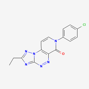 molecular formula C15H11ClN6O B5432488 7-(4-chlorophenyl)-2-ethylpyrido[4,3-e][1,2,4]triazolo[5,1-c][1,2,4]triazin-6(7H)-one 