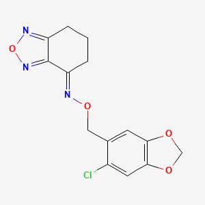 6,7-dihydro-2,1,3-benzoxadiazol-4(5H)-one O-[(6-chloro-1,3-benzodioxol-5-yl)methyl]oxime