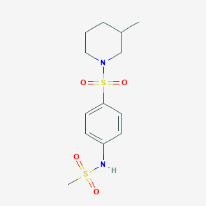 N-{4-[(3-methyl-1-piperidinyl)sulfonyl]phenyl}methanesulfonamide