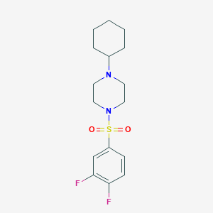 1-cyclohexyl-4-[(3,4-difluorophenyl)sulfonyl]piperazine