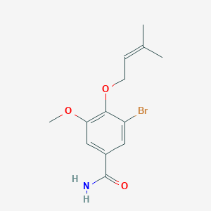 3-bromo-5-methoxy-4-[(3-methyl-2-buten-1-yl)oxy]benzamide