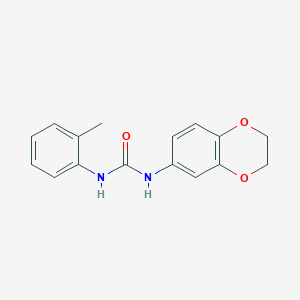 molecular formula C16H16N2O3 B5432549 N-(2,3-dihydro-1,4-benzodioxin-6-yl)-N'-(2-methylphenyl)urea 