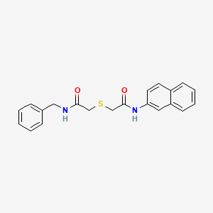 molecular formula C21H20N2O2S B5432556 N-BENZYL-2-({[(NAPHTHALEN-2-YL)CARBAMOYL]METHYL}SULFANYL)ACETAMIDE CAS No. 5925-36-0