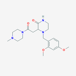 4-(2,4-dimethoxybenzyl)-3-[2-(4-methyl-1-piperazinyl)-2-oxoethyl]-2-piperazinone