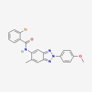 2-bromo-N-[2-(4-methoxyphenyl)-6-methyl-2H-1,2,3-benzotriazol-5-yl]benzamide