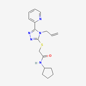 2-{[4-ALLYL-5-(2-PYRIDINYL)-4H-1,2,4-TRIAZOL-3-YL]SULFANYL}-N-CYCLOPENTYLACETAMIDE