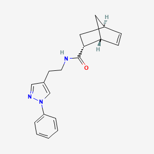 molecular formula C19H21N3O B5432632 (1R*,2R*,4R*)-N-[2-(1-phenyl-1H-pyrazol-4-yl)ethyl]bicyclo[2.2.1]hept-5-ene-2-carboxamide 