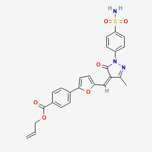 allyl 4-[5-({1-[4-(aminosulfonyl)phenyl]-3-methyl-5-oxo-1,5-dihydro-4H-pyrazol-4-ylidene}methyl)-2-furyl]benzoate