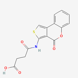 molecular formula C15H11NO5S B5432648 4-oxo-4-[(4-oxo-4H-thieno[3,4-c]chromen-3-yl)amino]butanoic acid 