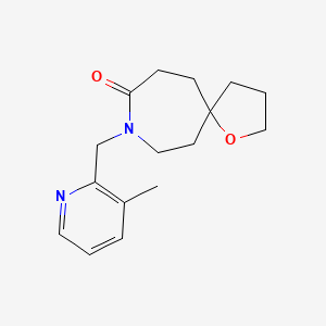 molecular formula C16H22N2O2 B5432658 9-[(3-Methylpyridin-2-yl)methyl]-1-oxa-9-azaspiro[4.6]undecan-8-one 