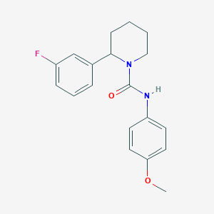 2-(3-fluorophenyl)-N-(4-methoxyphenyl)-1-piperidinecarboxamide