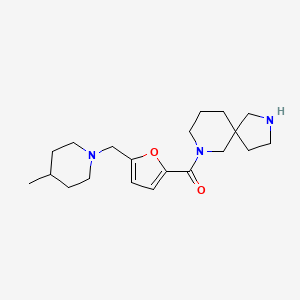 7-{5-[(4-methyl-1-piperidinyl)methyl]-2-furoyl}-2,7-diazaspiro[4.5]decane dihydrochloride