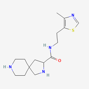 molecular formula C15H24N4OS B5432698 N-[2-(4-methyl-1,3-thiazol-5-yl)ethyl]-2,8-diazaspiro[4.5]decane-3-carboxamide dihydrochloride 