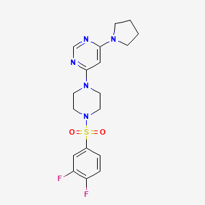 4-{4-[(3,4-difluorophenyl)sulfonyl]-1-piperazinyl}-6-(1-pyrrolidinyl)pyrimidine